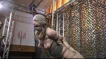 Pantyhose Encasement in a cruel Rope Suspension for Little Red Girl