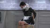 French Maid Amira get bound and gagged