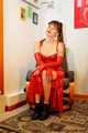 Miss Clara in einem roten Latexkleid (Exclusives Set)