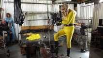 Misrtress in yellow latex