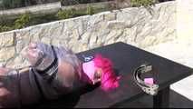 Nova Pink - Outdoor Hogtie Mummification Challenge in sunny Spain