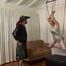 Barefoot Suspension Squirming in Silky Slip - Plus HowTo with Lorelei and Mr Fish