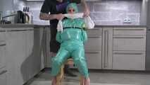 Miss Amira in PVC sauna suit wants to be tied up strictly part 2