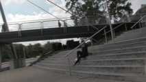 On the stairs