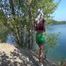 Watch Chloe enjoying her Shiny nylon Shorts in Nature