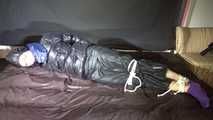 Ronja tied and gagged in shiny nylon Downwear