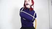 Bound and gagged in blue