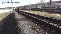 078114 Rachel Pees By The Railway Track 