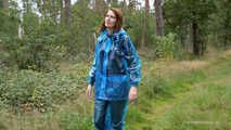 Miss Petra goes for a walk in PVC raingear and rubber boots