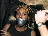 21 Yr OLD BLACK COLLEGE STUDENT MICHELLE GETS HANDGAGGED, MOUTH STUFFED WITH SOCK & WRISTS TIED WITH RAWHIDE (D53-2)