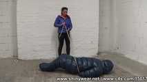 Miss Cedi - Slave treatment in a bondage sleepingbag