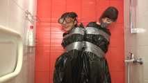 Anni Bay and Dakota - the pair in trash bags in the shower (video)