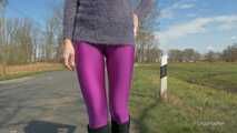 Purple leggings in April, CT version