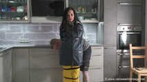 Miss Amira in layers of rain gear and bondage (HQ stills)