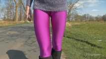 Purple leggings in April, CT version