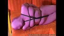 Purple Zentai tied - Part01