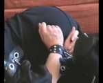 Blue Flame: Hogtied in Leather Cuffs (MPG)