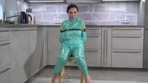 Miss Amira in PVC sauna suit wants to be tied up strictly part 2