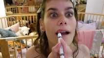 Video: Emma putting on Crayola lipstick