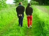 Walking together in cuffs
