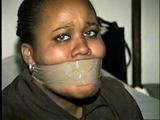 BBW TAMARA WRAP TAPED, CLEAVE GAGGED & TIED UP HOSTAGE (D25-6)