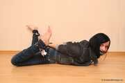 Marvita - Dark-haired girl in a denim outfit is in a mood to practice BDSM