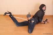 Marvita - Dark-haired girl in a denim outfit is in a mood to practice BDSM
