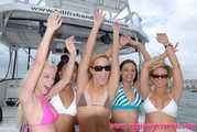Lesbian party on boat.