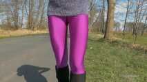 Purple leggings in April, CT version