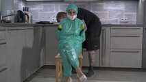 Miss Amira in PVC sauna suit wants to be tied up strictly part 2