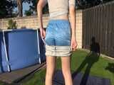 Watch Chloe enjoying the Sun in her Shiny Nylon Shorts