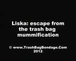 [From archive] Liska escapes from the trash bag mummification