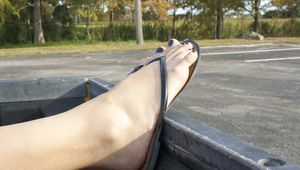 Amateur Annabel Harvey Masturbating Outside In A Strangers Pickup Truck