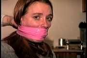 25 Yr OLD NEWS PAPER REPORTER IS HANDGAGGED, F0RCED TO LICK AND SMELL WRISTS, STINKY SOCK STUFFED IN HER MOUTH & ROPE GAGGED, SELF HANDGAG & BONDAGE TAPE WRAP GAGGED 