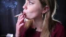 Beautiful Russian girl Varya pops into the studio for a quick smoke two in a row