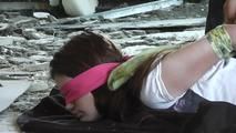 Anna hogtied in a lost place