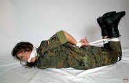 Military-Girl - Bound and gagged - Part One