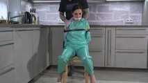 Miss Amira in PVC sauna suit wants to be tied up strictly part 2