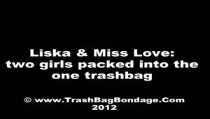 [From archive] Liska and Miss Love packed in one trash bag (video)