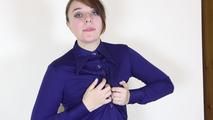 Silky shirt, silk scarf bondage