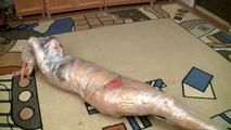 [From archive] Mila - Cling film over head hogtie (video)