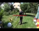 Pia wearing a sexy black/pink adidas sweat suit while watering the flowers in the garden (Video)