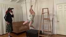 Barefoot Suspension Squirming in Silky Slip - Plus HowTo with Lorelei and Mr Fish