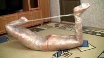 [From archive] Mila - Cling film over head hogtie (video)