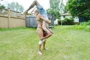 Paige versus Chris: Outdoor Pile driver Wrestling Match SET 2