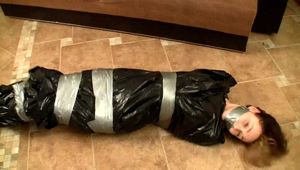[From archive] Iren packed in trash bag (Video)